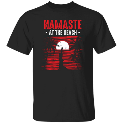 Namaste At The Beach, Retro Yoga, Yoga On Seaside Unisex T-Shirt