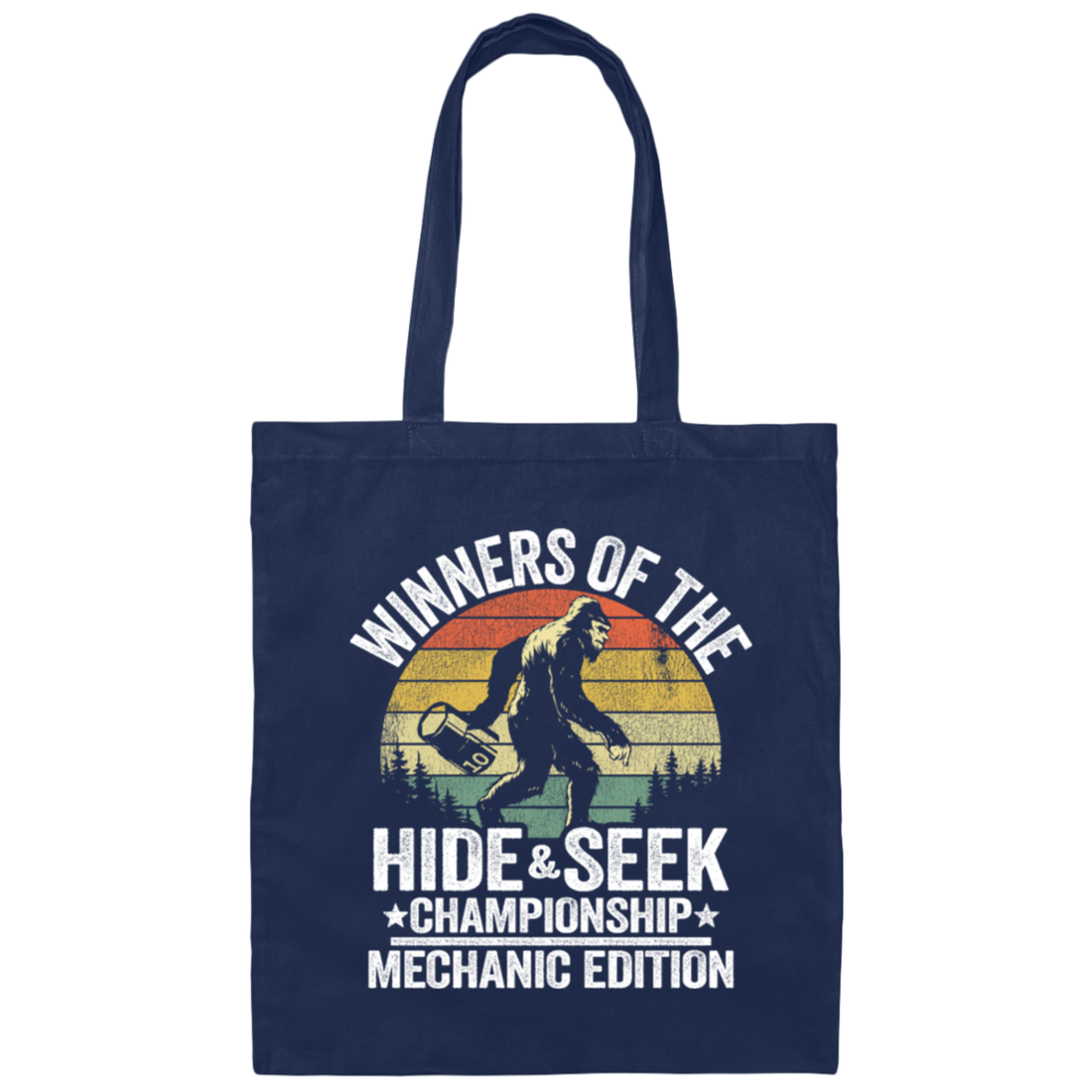 Retro Hide And Seek, Winners Of The Hide And Seek Championship Mechanic Edition Canvas Tote Bag