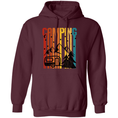 Moon Camper, Camping Under The Moon By Maintain Of Lake, Great Gift For Lover Pullover Hoodie