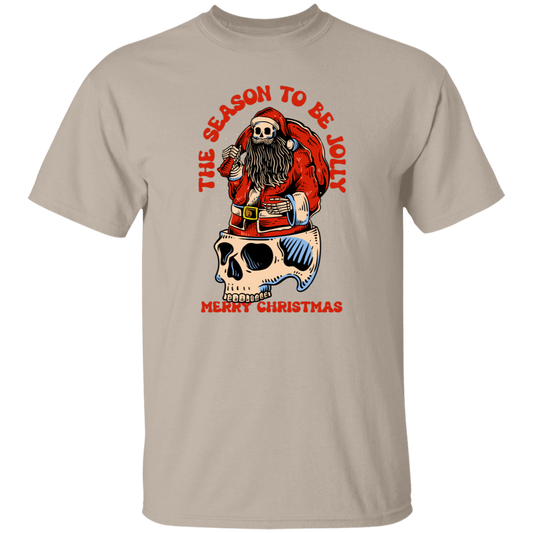 The Season To Be Jolly, Merry Christmas, Santa Skeleton Unisex T-Shirt