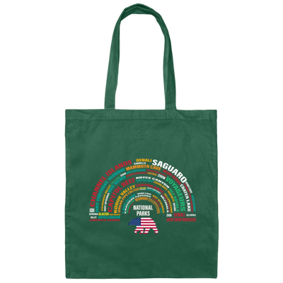 US Gift, Love National Parks, Denali National Park, Love Denali Parks Canvas Tote Bag