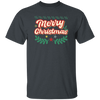 Merry Christmas, Xmas Pattern, 3D Text Christmas, Merry Christmas, Trendy Christmas Unisex T-Shirt