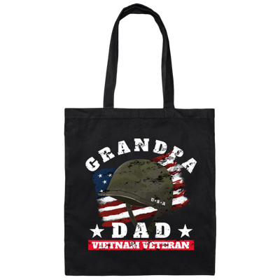 Grandpa US Army Vietnam Veteran Dad Canvas Tote Bag