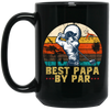 Love Golf, Best Papa By Par, Funny Golf, Retro Golf, Vintage Style Black Mug