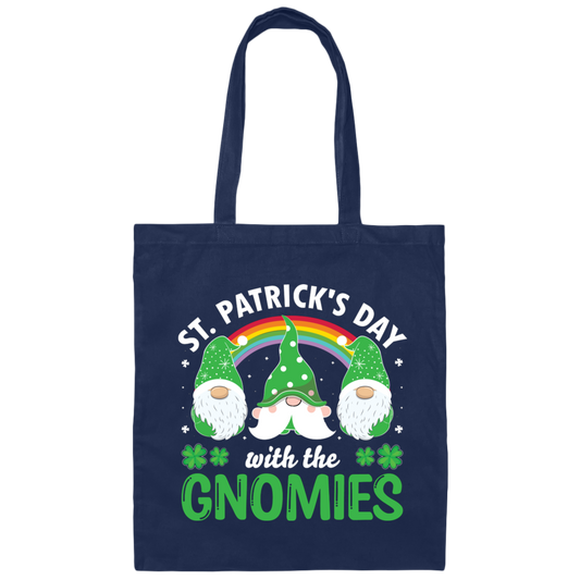 St Patrick's Day With The Gnomies, Patrick Gnome Canvas Tote Bag