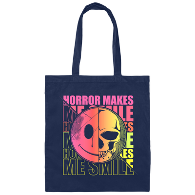 Horror Film, Festival Halloween, Zombie Fan Gift, Neon Style Canvas Tote Bag