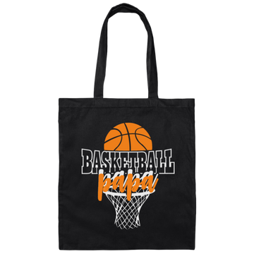 Love Papa Gift, Basketball Gift, Love Sport, Dad Love Basketball Canvas Tote Bag