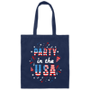 American Party, American Flag, 4th July Anniversary Canvas Tote Bag