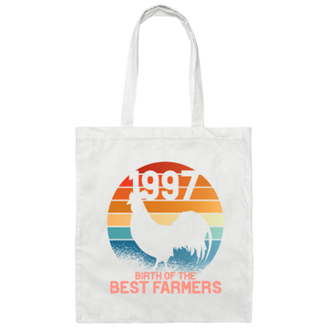 Retro Farmer Gift 1997 Birthday Present Farm Agriculture Canvas Tote Bag
