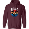 Hawaii Surfing, Retro Beach, Surfing Beach Vintage Pullover Hoodie