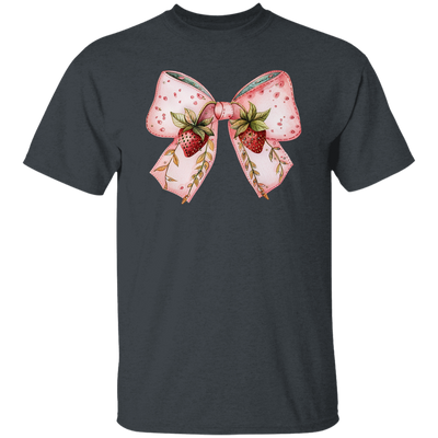 Pink Bow, Strawberry Lover, Strawberries Bow, Xmas Gift Christmas Unisex T-Shirt