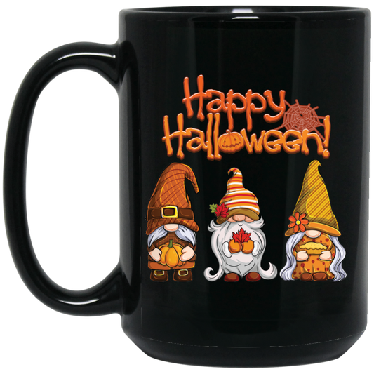 Happy Halloween, Gnome Halloween, Halloween Party Black Mug