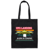 UFO Landing For The Expansion Of Earth, Retro UFO Canvas Tote Bag