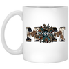 Blessed Mom, Leopard Mom, Mother_s Day Gifts, Mama Sunflower White Mug