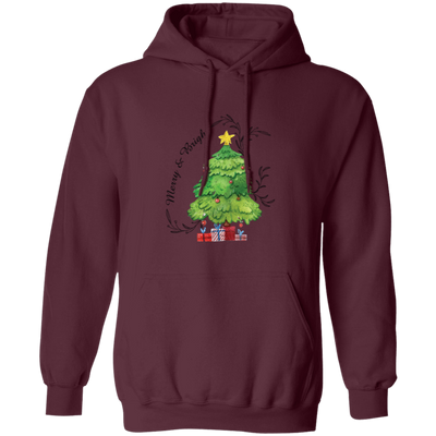 Merry And Bright, Christmas Tree, Love Christmas Pullover Hoodie