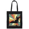 Retro Fennec Fox Lover Vintage Canvas Tote Bag