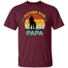 Retro Papa, Father's Day Gift, Daddy And Daughter Silhouette Unisex T-Shirt