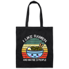 Retro I Like Ramen And Maybe 3 People Canvas Tote Bag