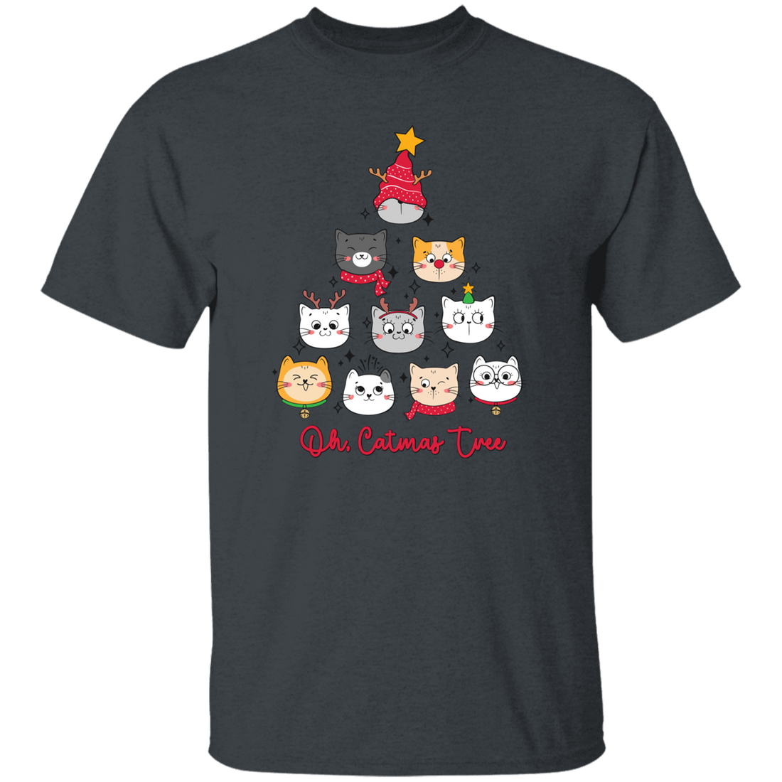 Catmas Tree, Merry Catmas, Cute Cat, Merry Christmas, Trendy Christmas Unisex T-Shirt