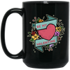 Be My Valentine, Be My Love, Flower Valentine, Valentine's Day, Trendy Valentine Black Mug