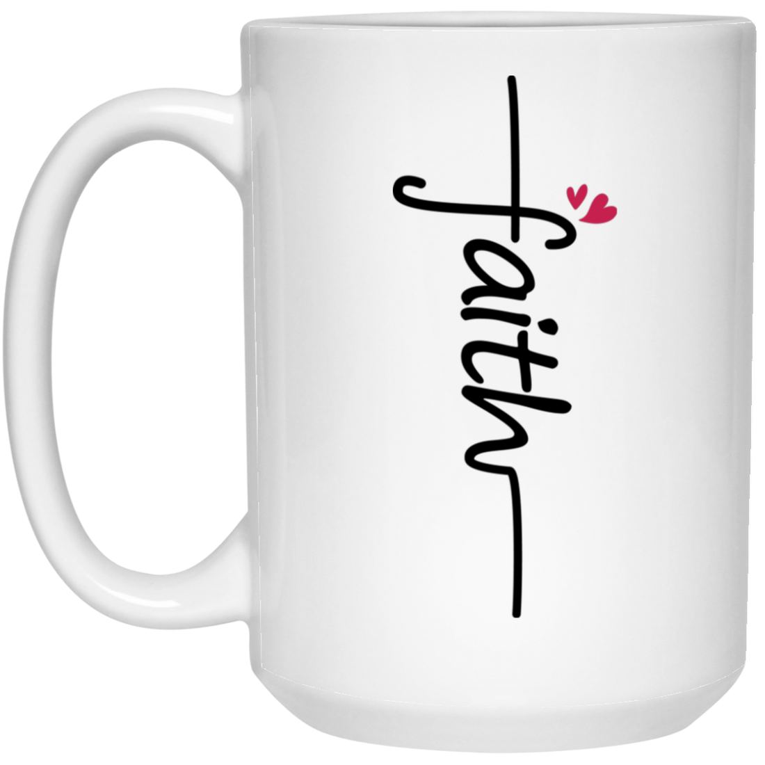 Faith, Love Jesus, Love My Faith, Christian Lover-black White Mug