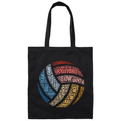 I Love Volleyball Love My Volleyball Team Canvas Tote Bag