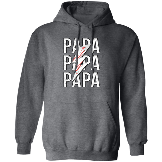 Papa Gift, Baseball Lover Gift, Love Baseball Gift, Papa Baseball Gift Pullover Hoodie