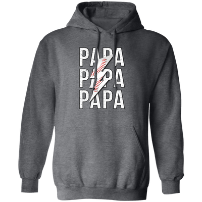 Papa Gift, Baseball Lover Gift, Love Baseball Gift, Papa Baseball Gift Pullover Hoodie