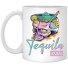 Tequila Day, Tequila In Skull Glass, Happy Tequila White Mug