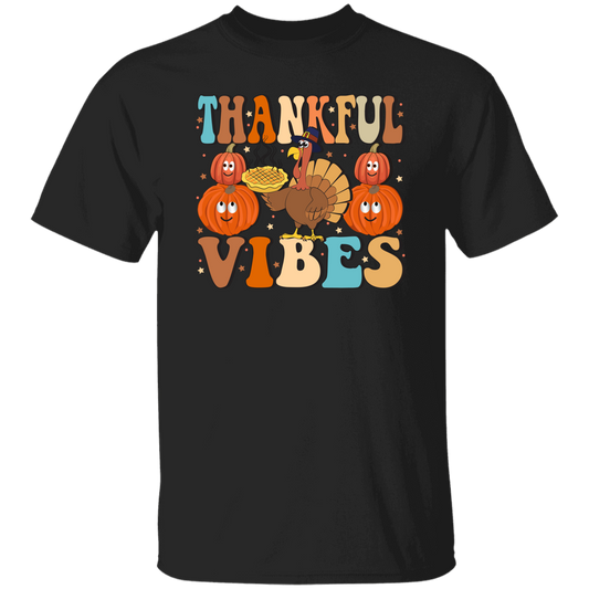 Thankful Vibes, Thanksgiving Day, Turkey's Day Unisex T-Shirt