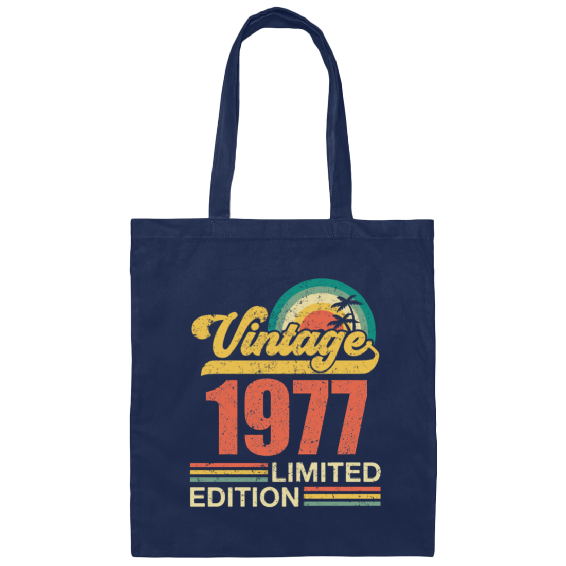 Hawaii 1977 Gift, Vintage 1977 Limited Gift, Retro 1977, Tropical Style Canvas Tote Bag