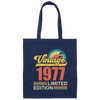 Hawaii 1977 Gift, Vintage 1977 Limited Gift, Retro 1977, Tropical Style Canvas Tote Bag