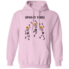 Spooky Vibes, Dancing Skeleton, Happy Halloween Pullover Hoodie