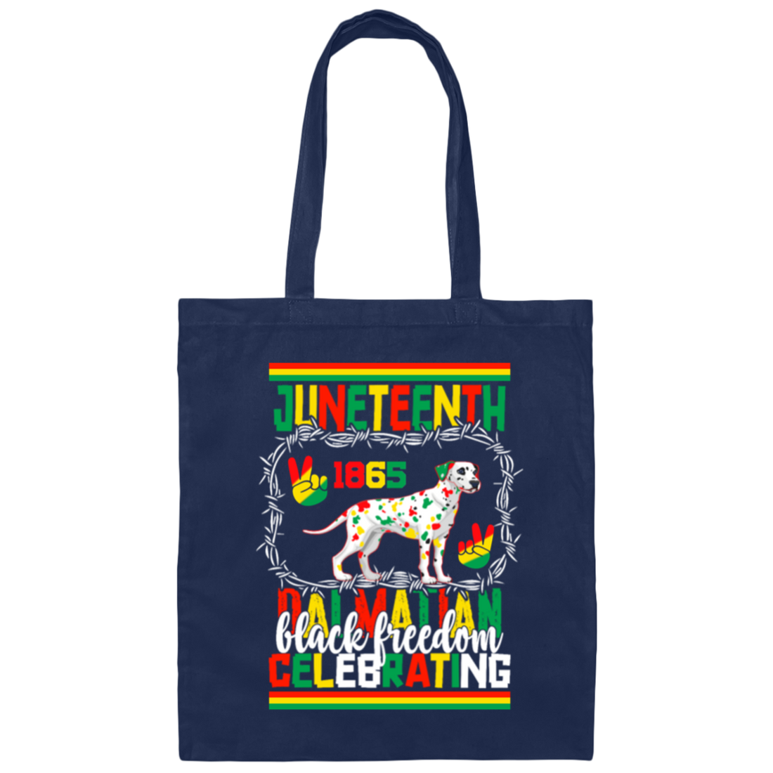 Juneteenth 1865, Black Freedom Celebrating, Black Education Canvas Tote Bag