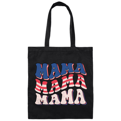 Groovy Mama, Retro Mama, American Mama, Mommy Canvas Tote Bag