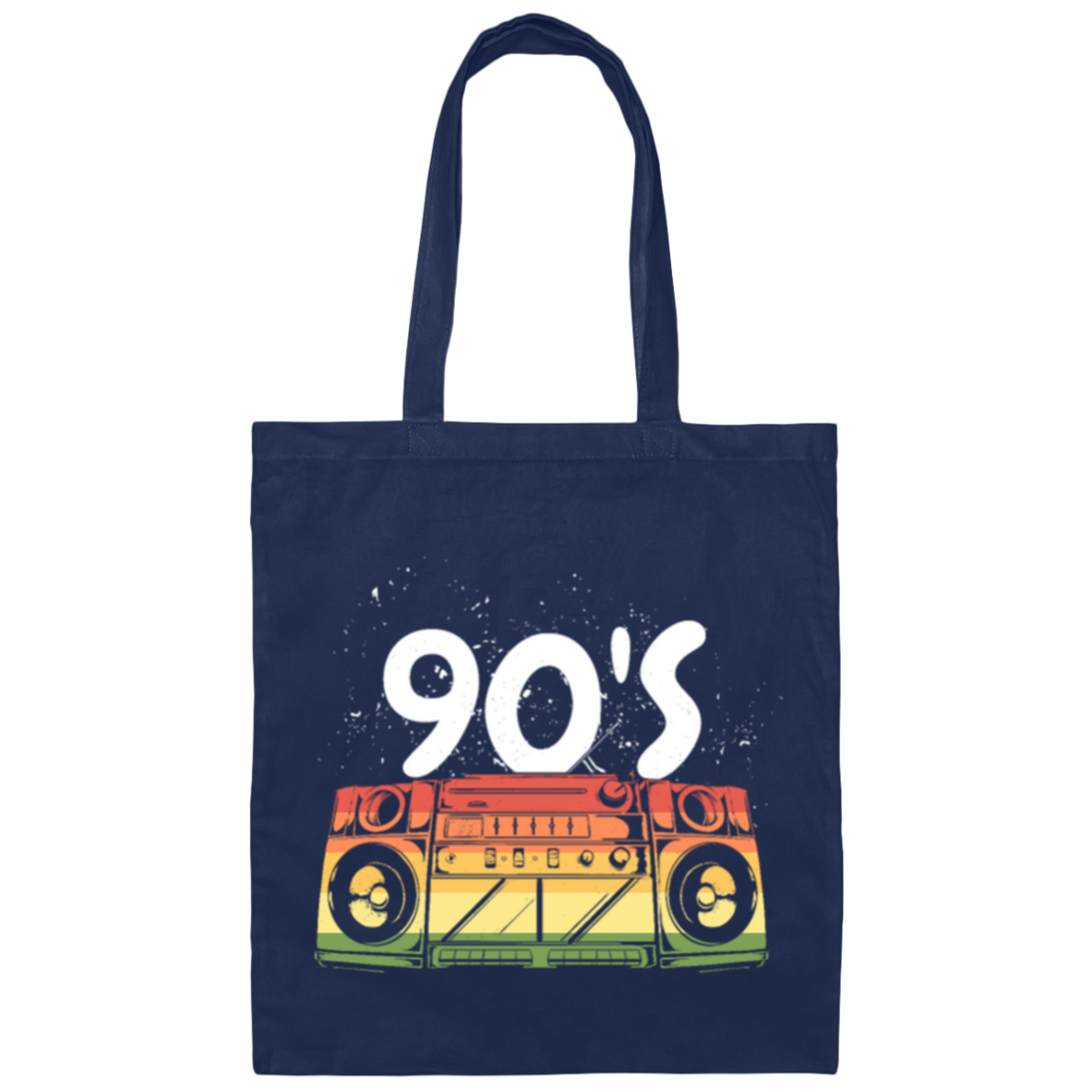 90s Boombox Radio, Old School Retro, Best 90s Birthday, 90s Love Gift Canvas Tote Bag