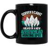 Sorry I Cant, Funny Artifact, Arrowhead Hunting, Retro Arrowhead Black Mug