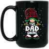 The Dad Gnome Present For Family, Xmas Cute Gnome Lover Black Mug