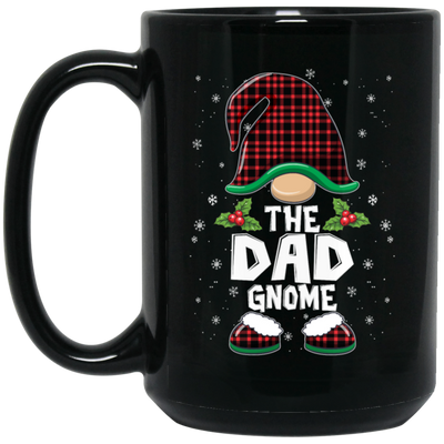 The Dad Gnome Present For Family, Xmas Cute Gnome Lover Black Mug