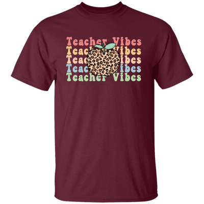 Teacher Vibes, Apple Lover, Apple Vibes, Groovy Teacher Unisex T-Shirt