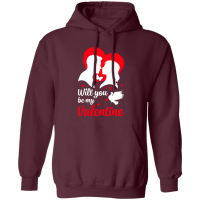 Will You Be My Valentine, Couple Is In Love, Kissing Couple, Valentine's Day, Trendy Valentine Pullover Hoodie