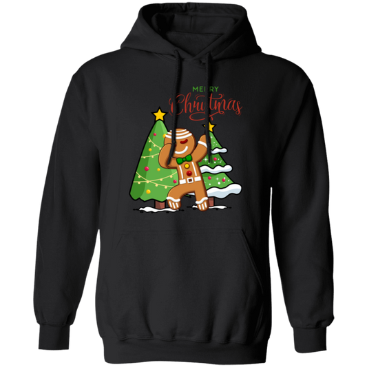 Funny Gingerbread, Dabbing Gingerbread, Funny Christmas, Merry Christmas, Trendy Christmas Pullover Hoodie