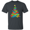 Christmas Tree Made From Gift Box, Xmas Light Line, Merry Christmas, Trendy Christmas Unisex T-Shirt