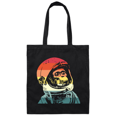 Cool Space Monkey Astronaut, Monkey In The Spaces, Retro Style, Love Monkey Canvas Tote Bag