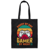 Daddy By Day Gamer By Night, Dad Gift Love Gaming Canvas Tote Bag