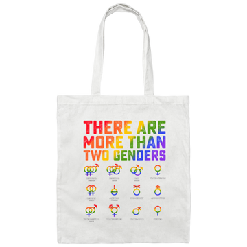 Love Lgbt, Pride Them, There Are More Than Two Genders, Lgbt Gift Canvas Tote Bag