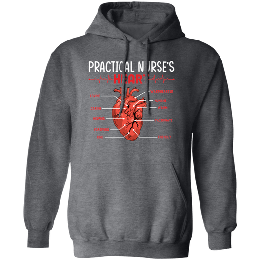 Practical Nurse Heart, Love Heart, My Heart Is Yours Pullover Hoodie