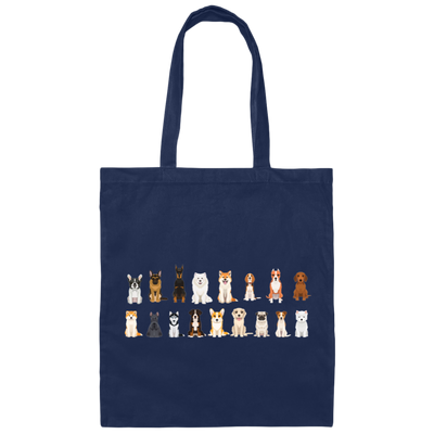 Love Dogs, Cute Funny Dogs, Mini Dogs, Best Dog Ever Canvas Tote Bag