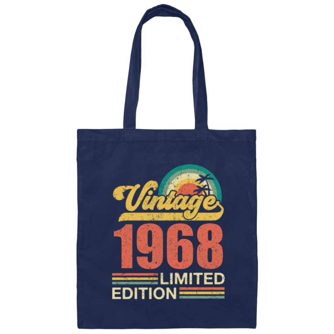 Hawaii 1968 Gift, Vintage 1968 Limited Gift, Retro 1968, Tropical Style Canvas Tote Bag