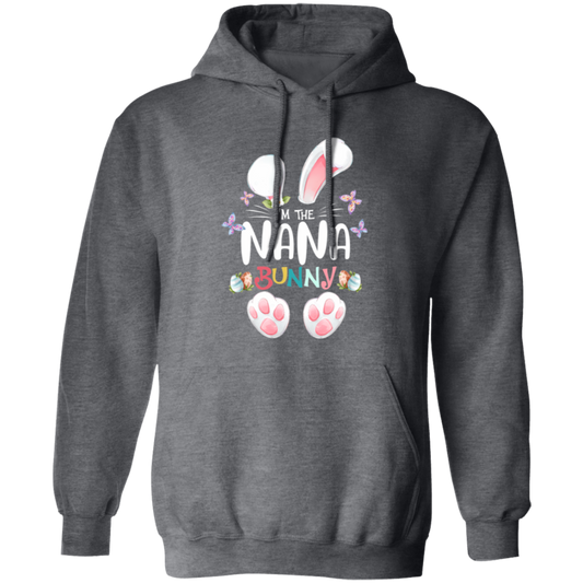 Easter Day, I'm The Nana Bunny, Cute Bunny Easter Pullover Hoodie